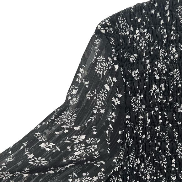 Code x Mode women’s smocked floral swing maxi dress - Picture 6 of 12